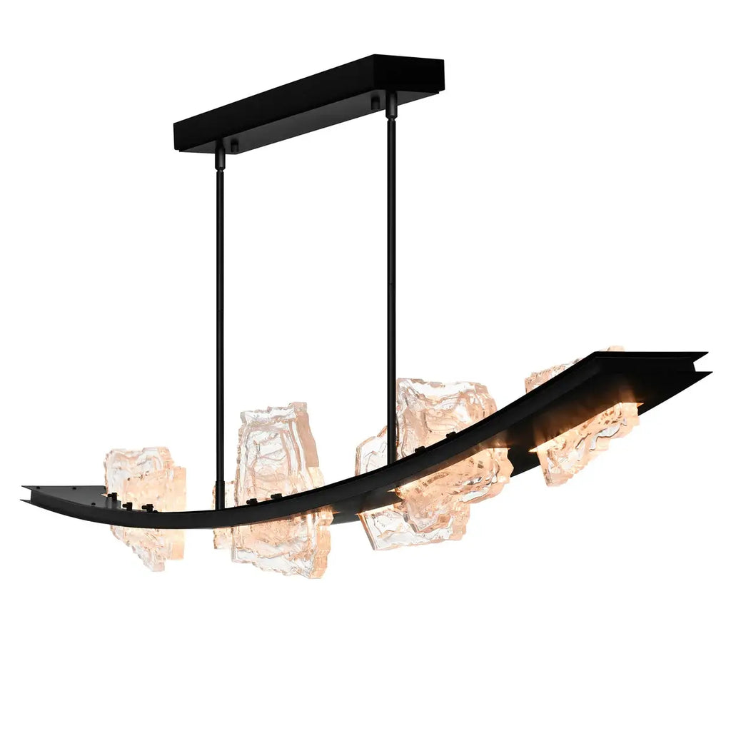 CWI LIGHTING ARCUS LED 70" BLACK CHANDELIER 1711P70-7-101