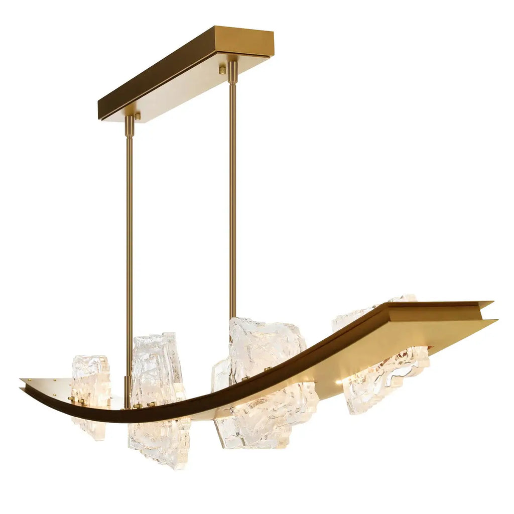 CWI LIGHTING ARCUS LED 70" BRASS CHANDELIER 1711P70-7-624