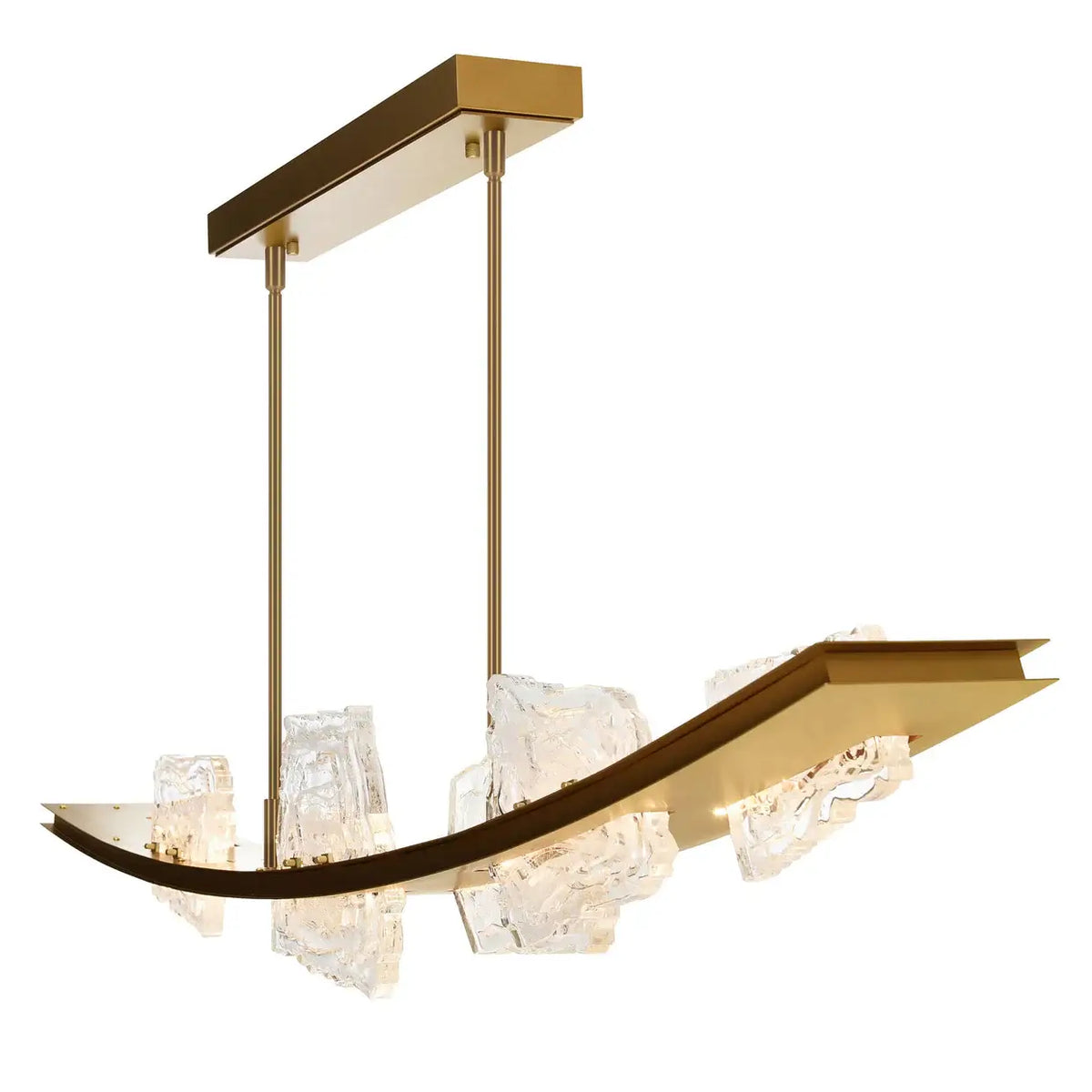 CWI LIGHTING ARCUS LED 70" BRASS CHANDELIER 1711P70-7-624