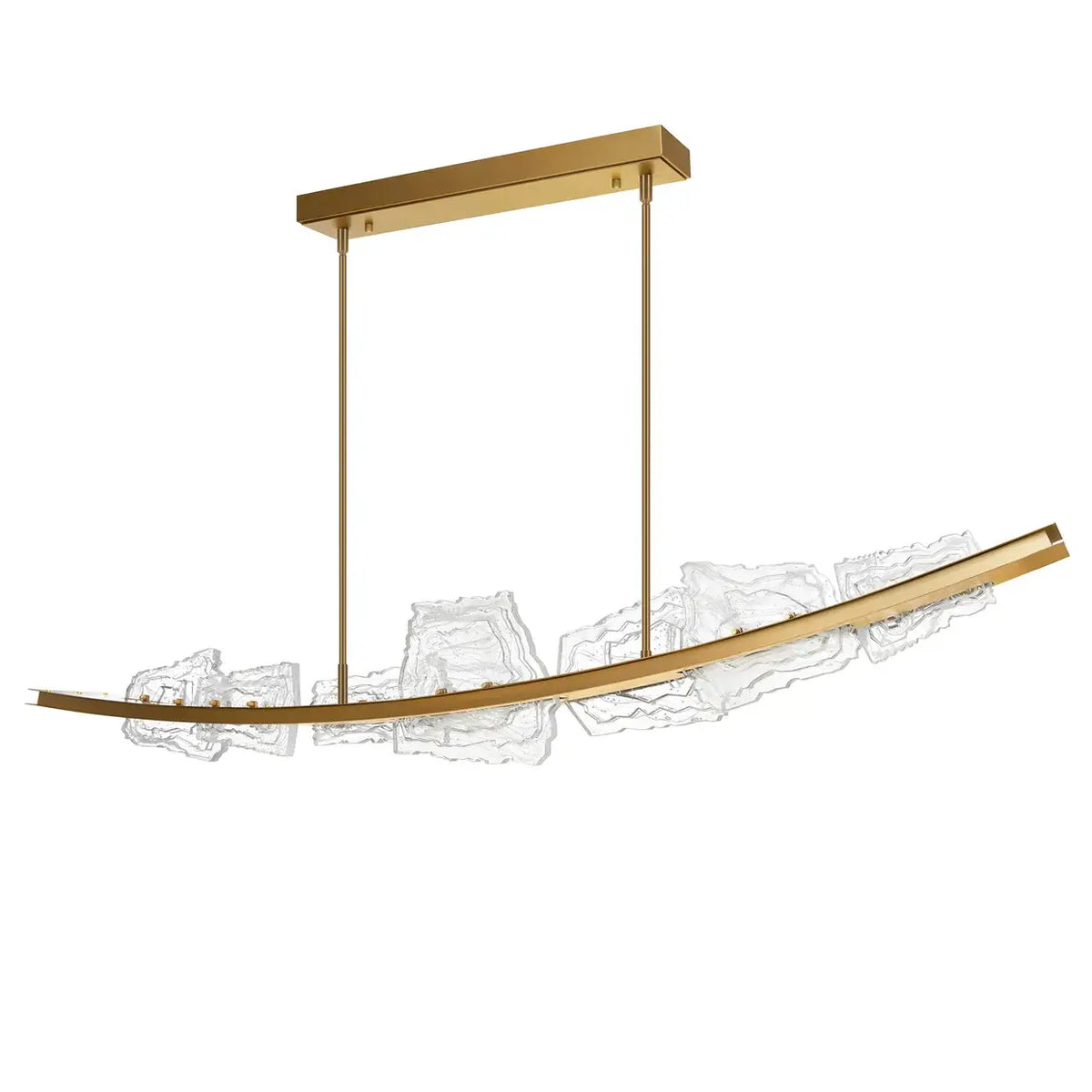 CWI LIGHTING ARCUS LED 70" BRASS CHANDELIER 1711P70-7-624