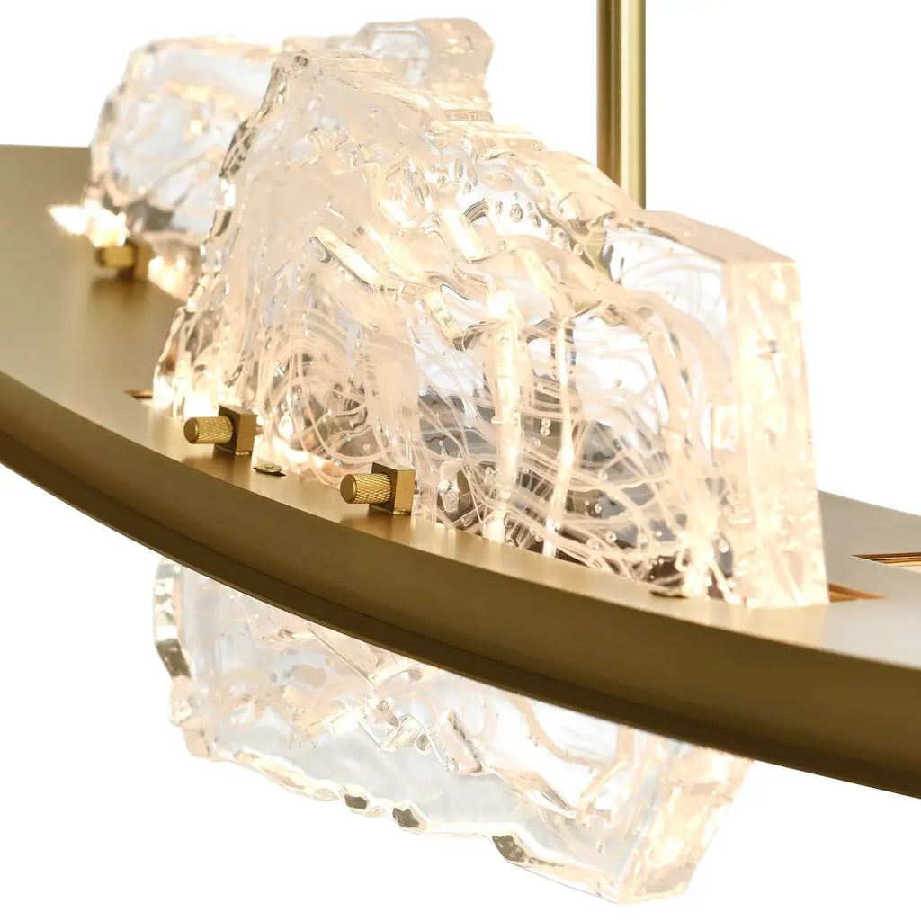 CWI LIGHTING ARCUS LED 70" BRASS CHANDELIER 1711P70-7-624