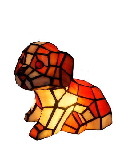 W2 TRADING Tiffany Dog Desk Light DCE-D01