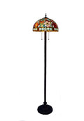 W2 TRADING Tiffany Flora Floor Lamp F1619