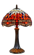 W2 TRADING Dragonfly Tiffany Table Lamp DCE23-12