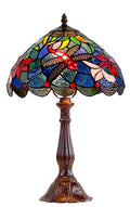 W2 TRADING Dragonfly Tiffany Table Lamp DCE32-12