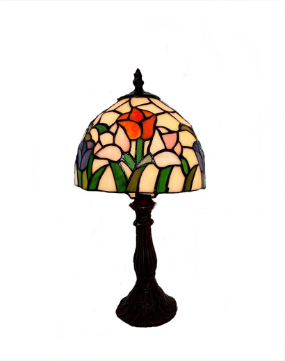W2 TRADING Flower Tiffany Table Lamp DCE41-8