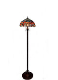 W2 TRADING Dragonfly Tiffany Floor Lamp F1650