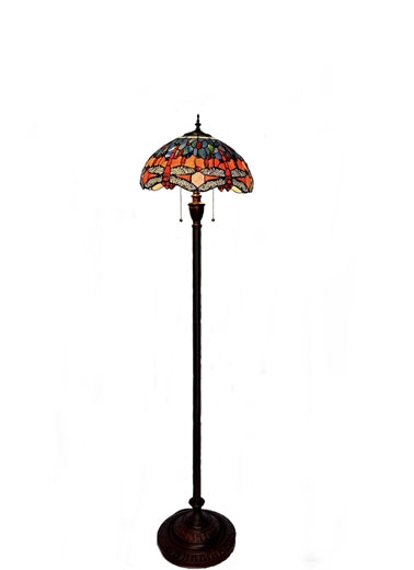 W2 TRADING Dragonfly Tiffany Floor Lamp F1650