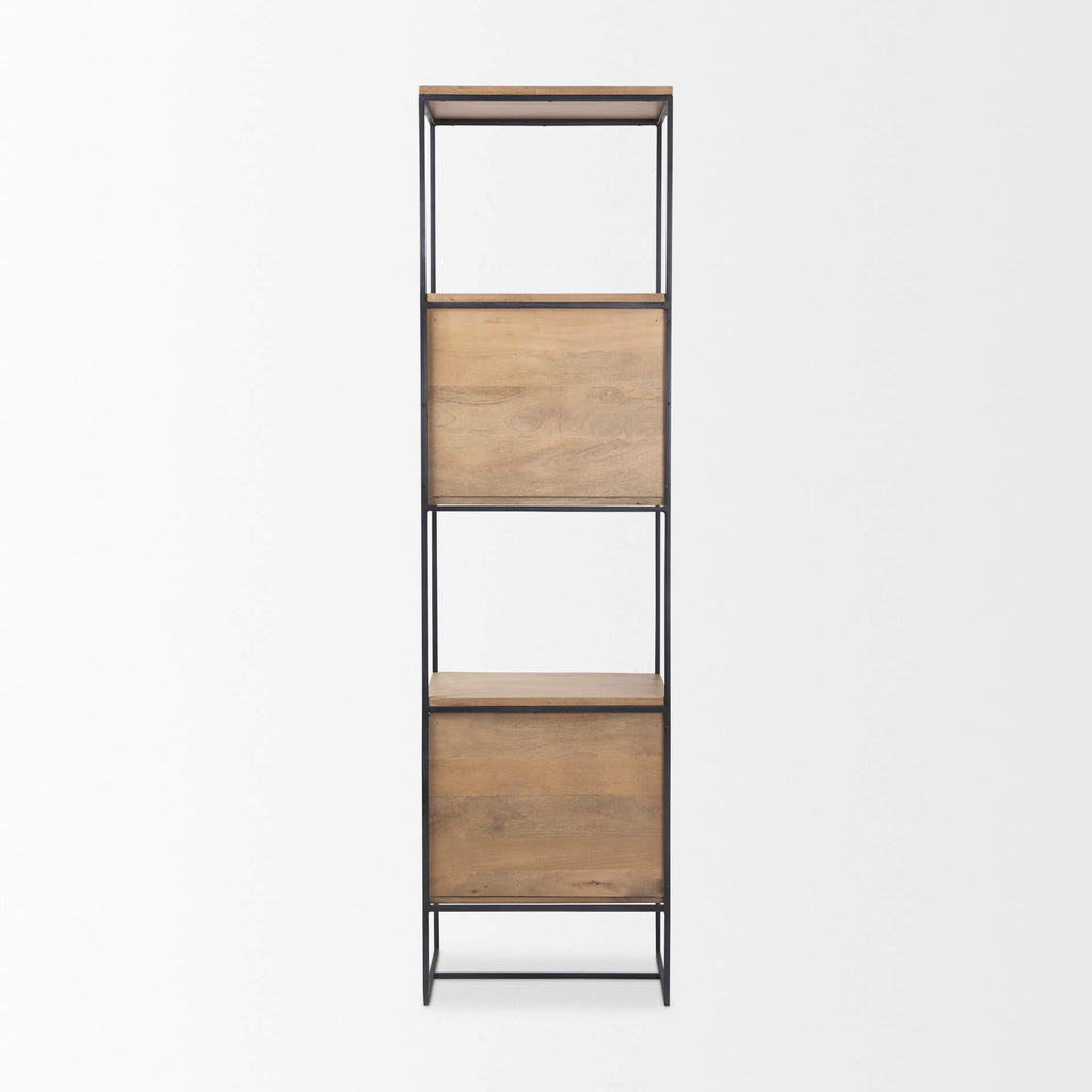 MERCANA MORRIS BLACK METAL 4-TIER SHELVING UNIT 69717