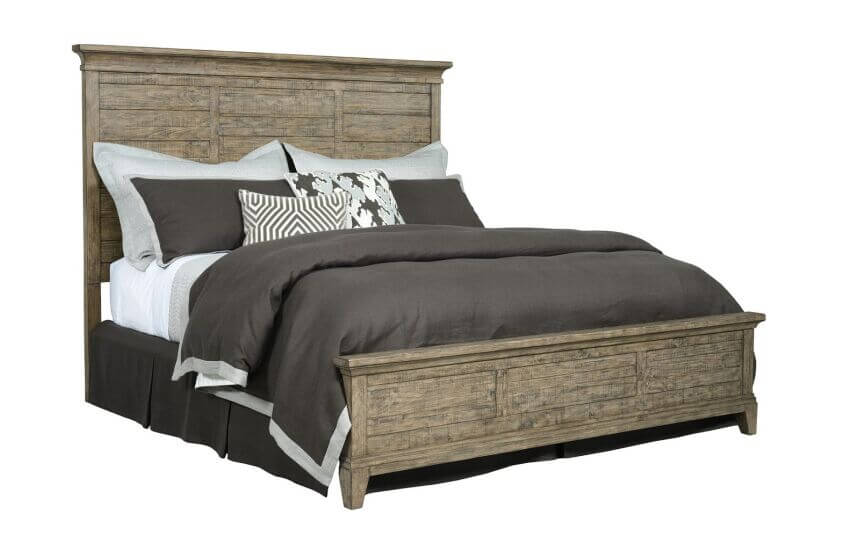 KINCAID PLANK ROAD JESSUP PANEL QUEEN BED STONE 706-304SP