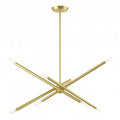LIVEX LIGHTING Soho Linear Chandelier Satin Brass 46778-12