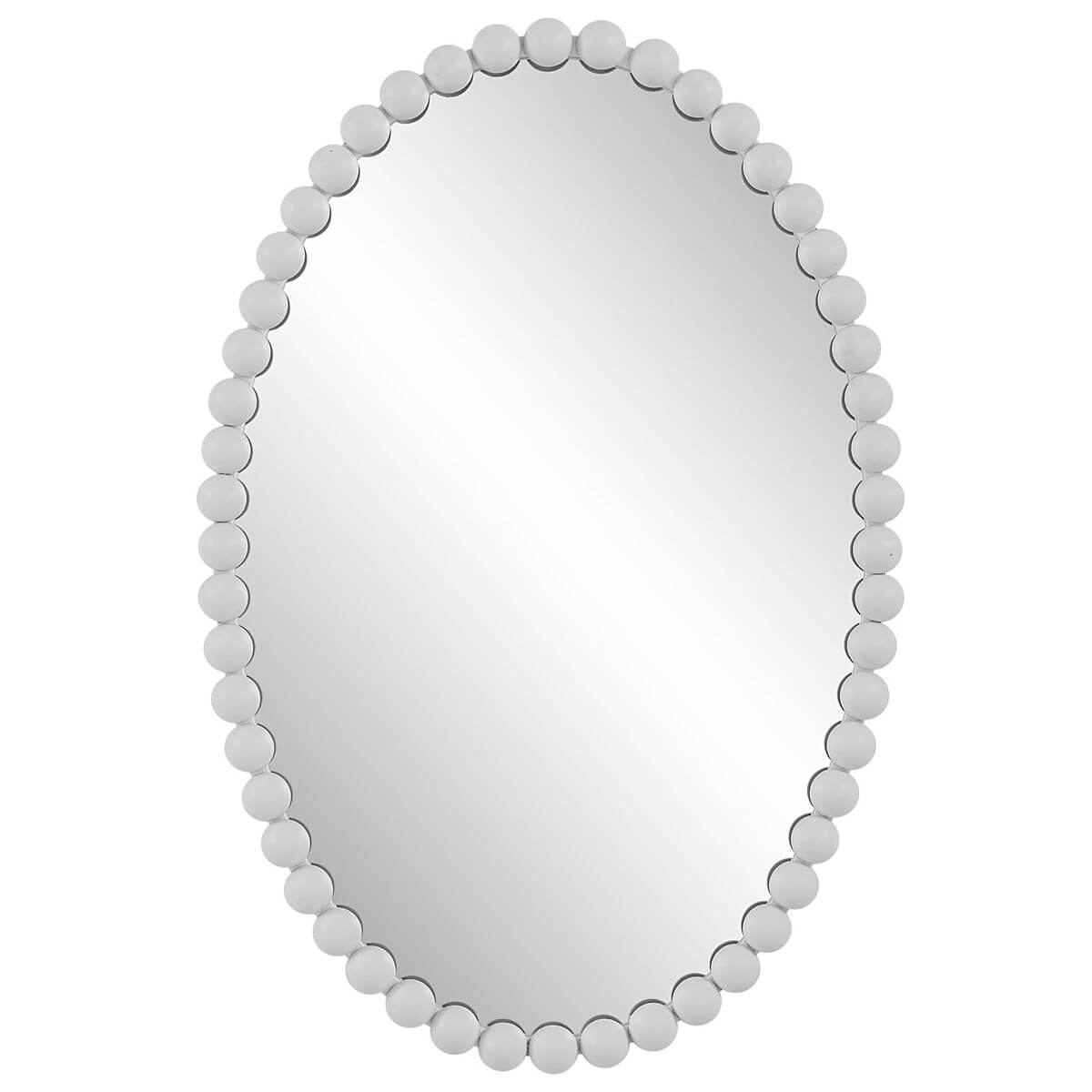 UTTERMOST SERNA OVAL MIRROR WHITE 09874
