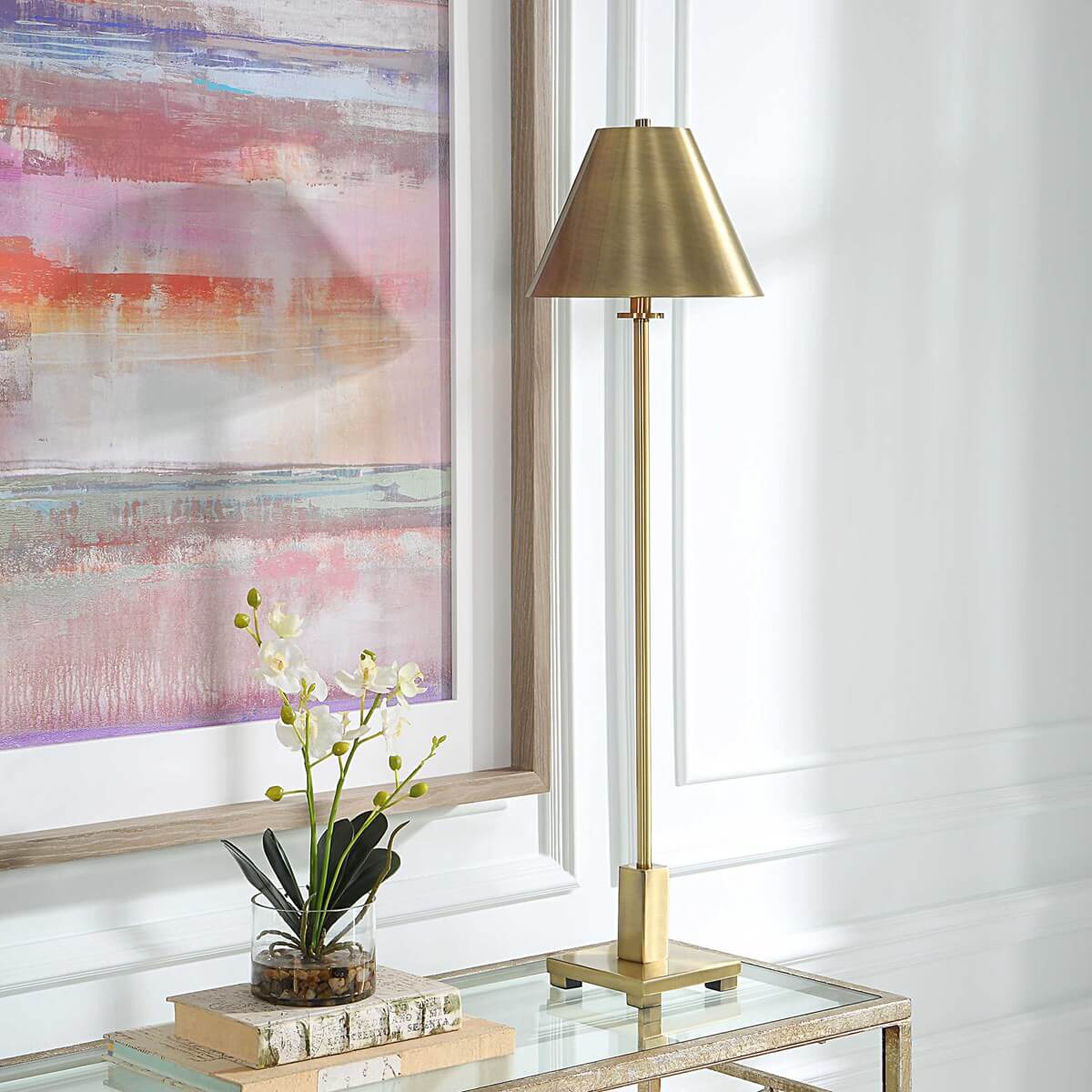 UTTERMOST PILOT BUFFET LAMP BRASS 30154-1