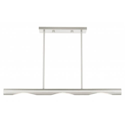 LIVEX LINGHTING Acra Linear Chandelier Brushed Nickel 45917-91