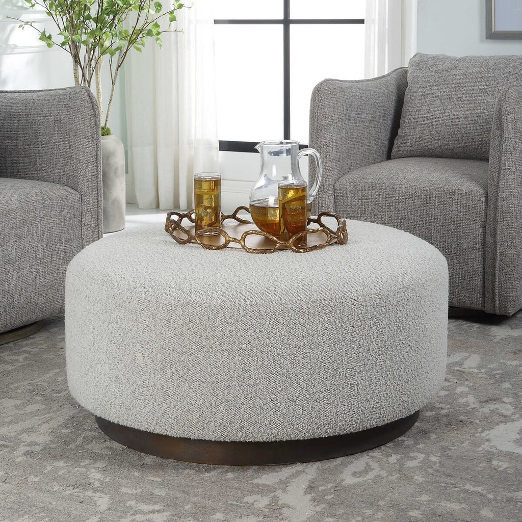 UTTERMOST AVILA OTTOMAN LARGE GRAY 23742