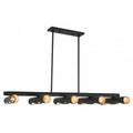 LIVEX LIGHTING Novato Large Linear Chandelier Black 45898-04