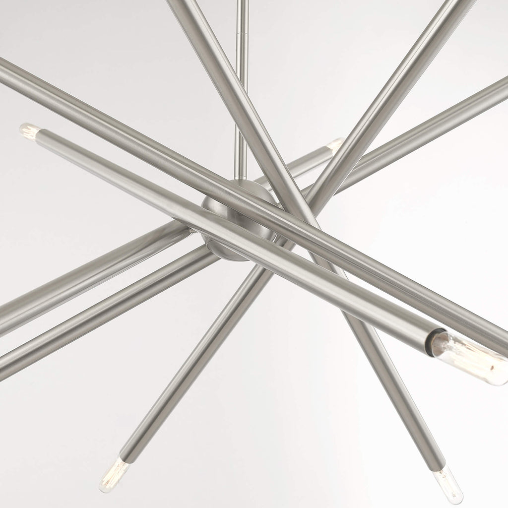 LIVEX LIGHTING Soho Chandelier Brushed Nickel 46776-91