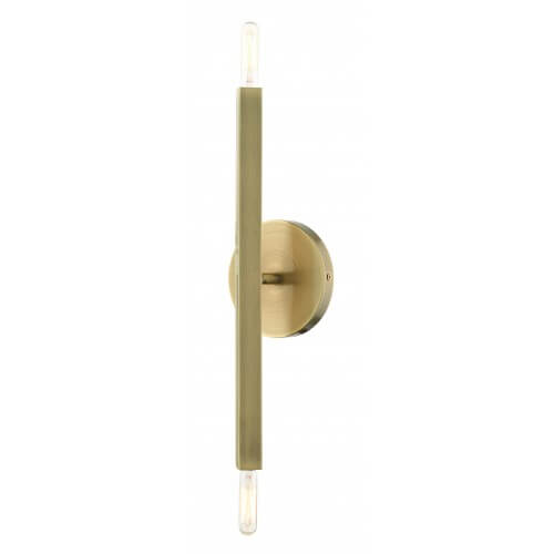 LIVEX LIGHTING Monaco Sconce Antique Brass 46981-01