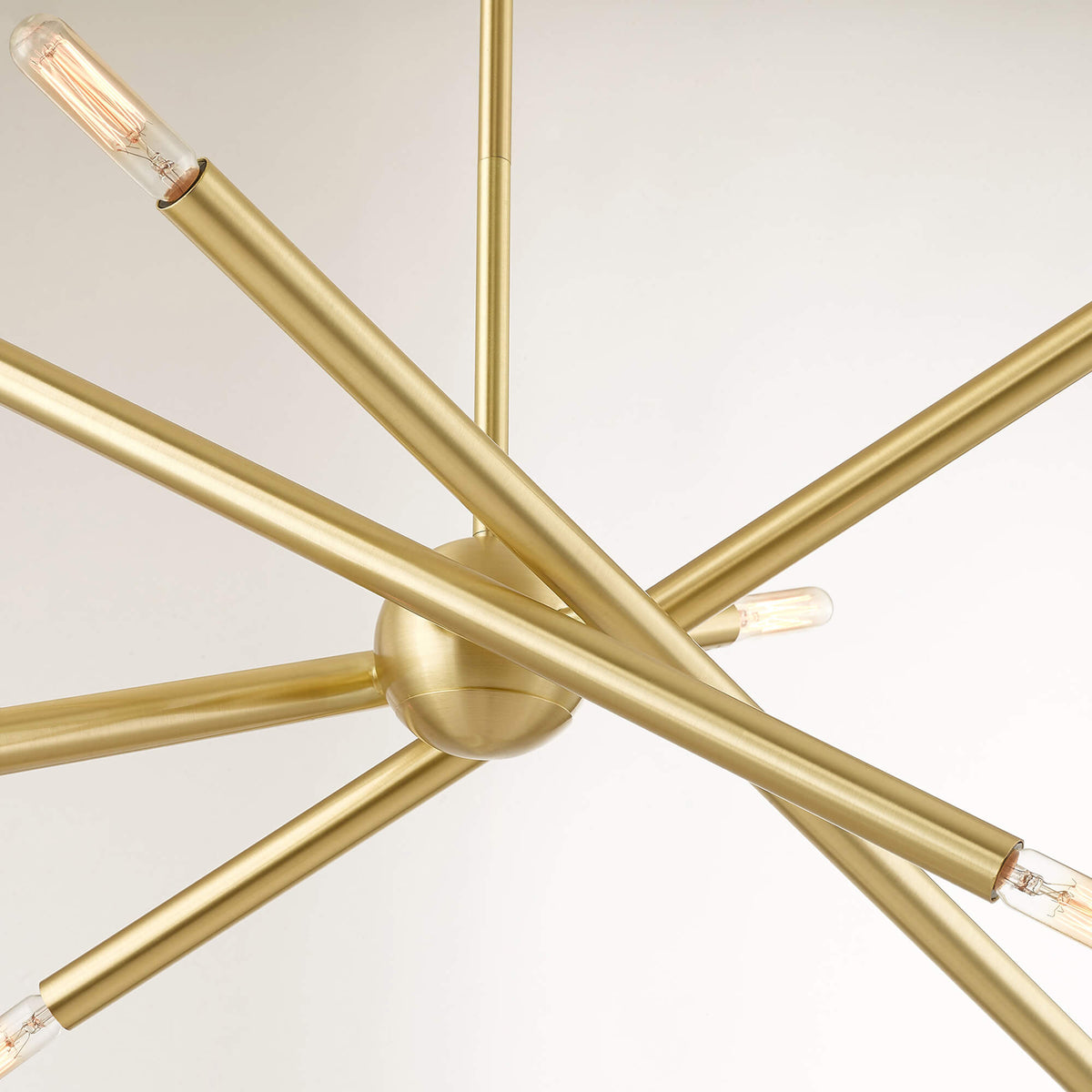 LIVEX LIGHTING Soho Linear Chandelier Satin Brass 46778-12