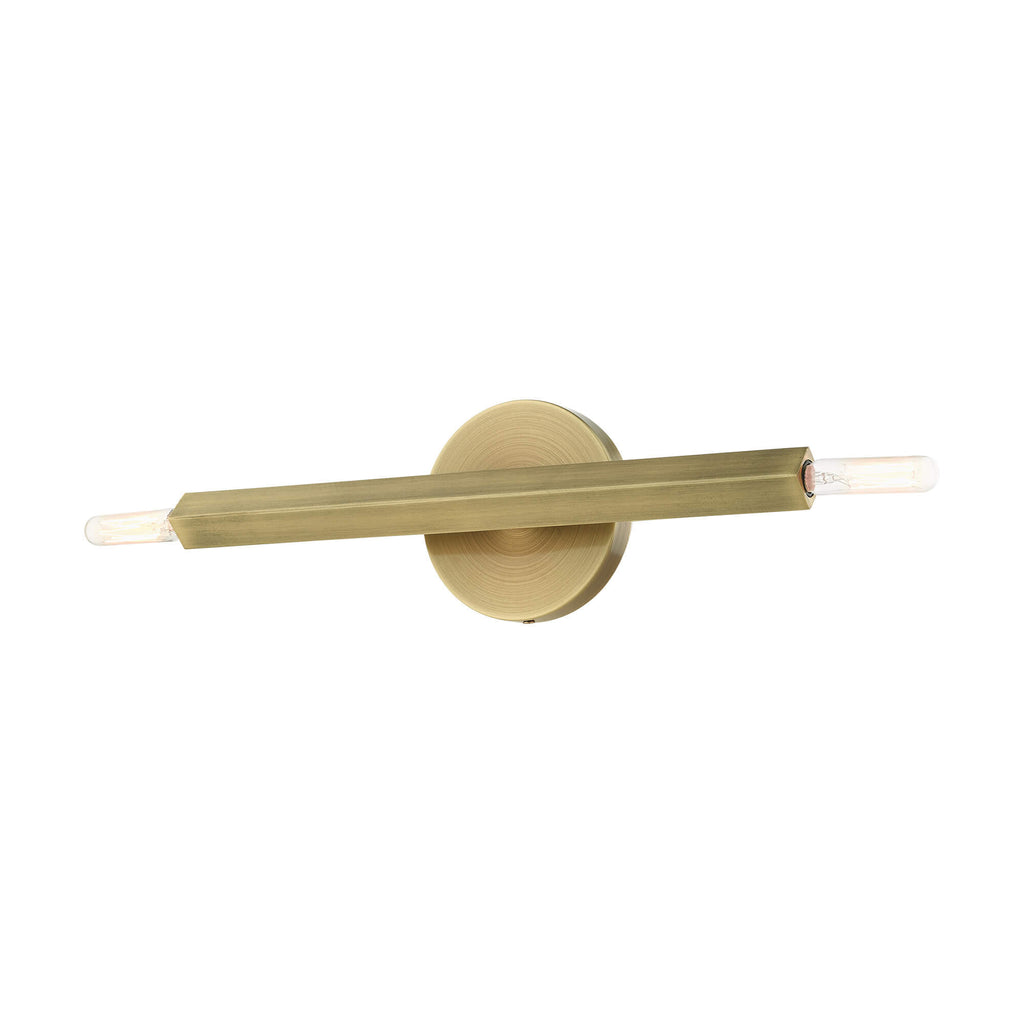 LIVEX LIGHTING Monaco Sconce Antique Brass 46981-01