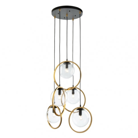 ARTCRAFT LIGHTING LUGANO 5 LIGHT CORD PENDANT AC10895VB