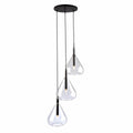 ARTCRAFT CONIC 3 LIGHT PENDANT BLACK AC11163BK