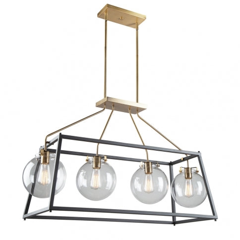 ARTCRAFT LIGHTING BRIDGETOWN 4 LIGHT CAGE LINEAR LIGHT AC11604VB