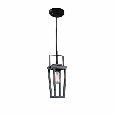 ARTCRAFT CARRIAGE 1 LIGHT PENDANT AC11701BK