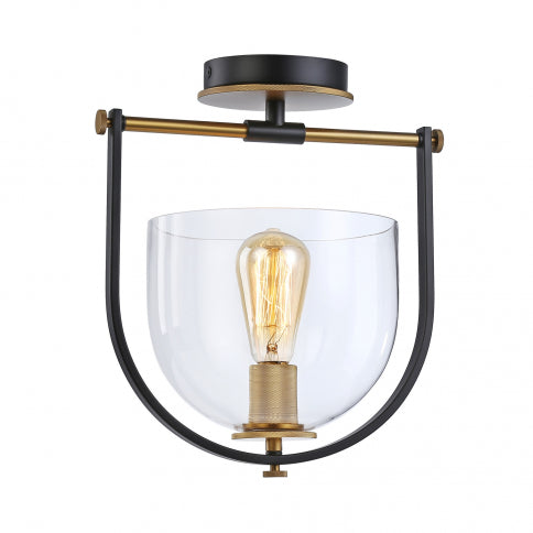 ARTCRAFT  CHESHIRE 1 LIGHT FLUSH MOUNT  AC11743BB