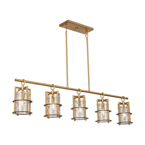 ARTCRAFT BURFORD 5-LIGHT LINEAR ISLAND AC11815BB