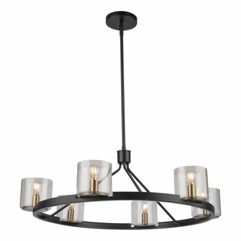 ARTCRAFT SALINAS COLLECTION 6 LIGHT CHANDELIER AC11826BB