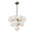 ARTCRAFT GEM 13-LIGHT CHANDELIER (WHITE GLASS) AC11872WH