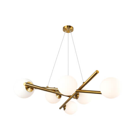 ARTCRAFT MODENA 6 LIGHT CHANDELIER AC11976BR