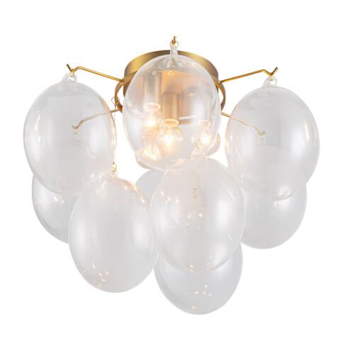 ARTCRAFT GLOBO 4-LIGHT SEMI FLUSH AC11993WH