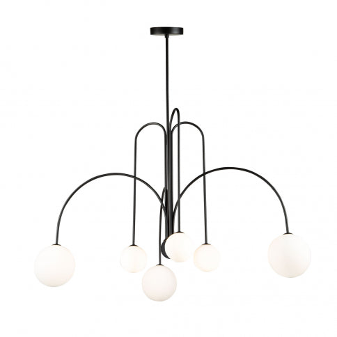 ARTCRAFT COMET  6 LIGHT CHANDELIER AC6656BK