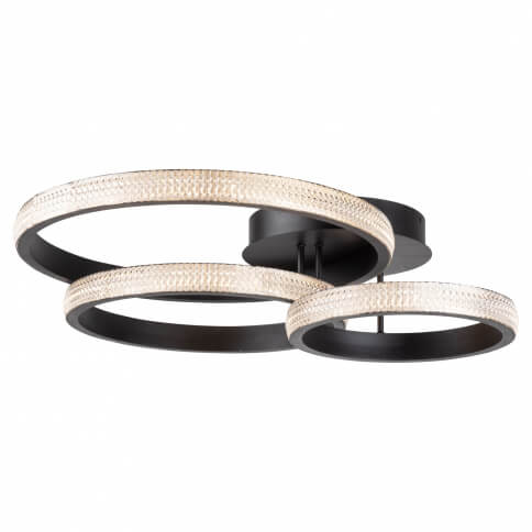 ARTCRAFT NOVA LED FLUSH MOUNT BLACK AC6715BK
