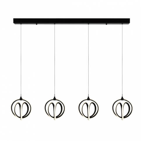 ARTCRAFT ROSE 4 LIGHT ISLAND LED AC6734BK