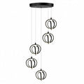 ARTCRAFT ROSE LED 5 LIGHT PENDANT AC6735BK