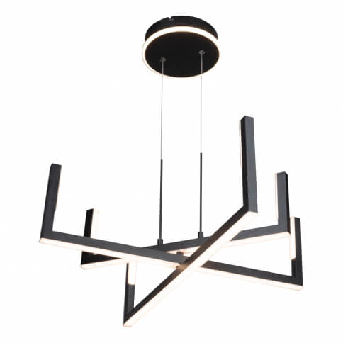 ARTCRAFT SILICON VALLEY 6 LIGHT LED CHANDELIER  AC6776BK