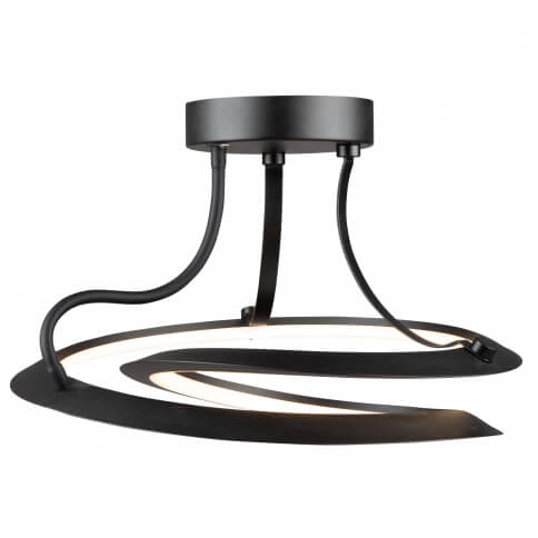 ARTCRAFT ARA COLLECTION SEMI FLUSH BLACK AC7676BK