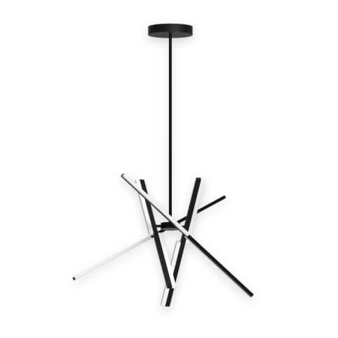 ARTCRAFT STIX 8 LIGHT LED PENDANT AC7708BK