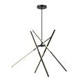 ARTCRAFT STIX 8 LIGHT LED BLACK CHANDELIER AC7709BK