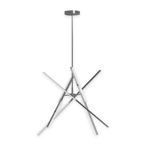 ARTCRAFT STIX 8 LIGHT LED CHANDELIER AC7709CH