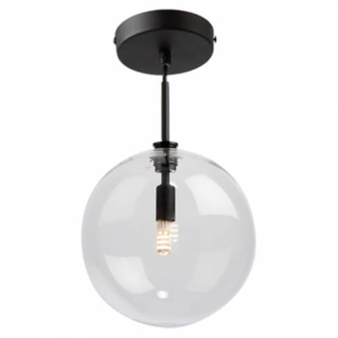 ARTCRAFT PINPOINT SEMI-FLUSH MOUNT 1 LT SC13190BK