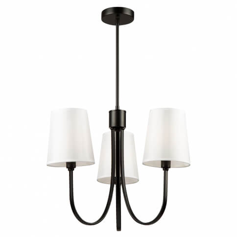 ARTCRAFT RHYTHM 3 LIGHT CHANDELIER BLACK SC13333BK