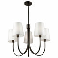 ARTCRAFT RHYTHM  5 LIGHT CHANDELIER BLACK SC13335BK
