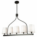 ARTCRAFT RHYTHM 5 LIGHT LINEAR CHANDELIER BLACK SC13336BK