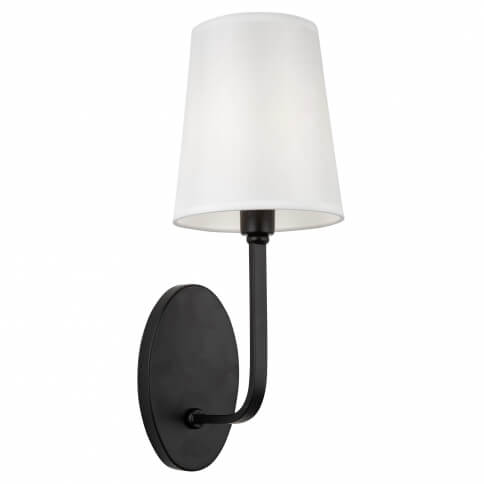 ARTCRAFT RHYTHM 1 LIGHT SCONCE BLACK SC13337BK