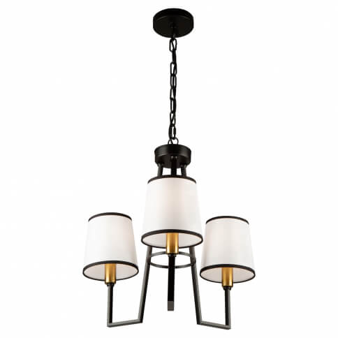 ARTCRAFT COCO  3 LIGHT CHANDELIER SC13343BK