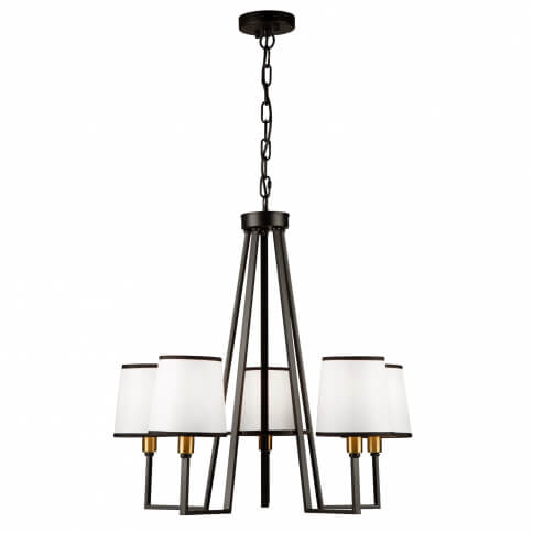 ARTCRAFT COCO  5 LIGHT CHANDELIER SC13345BK